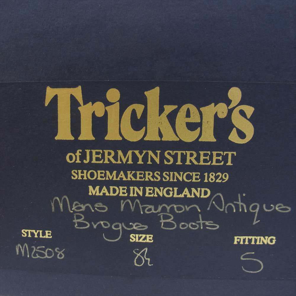 Tricker's トリッカーズ M2508 MALTON Brogue Boots モールトン コマンドソール カントリーブーツ ブラウン系 8.5【中古】