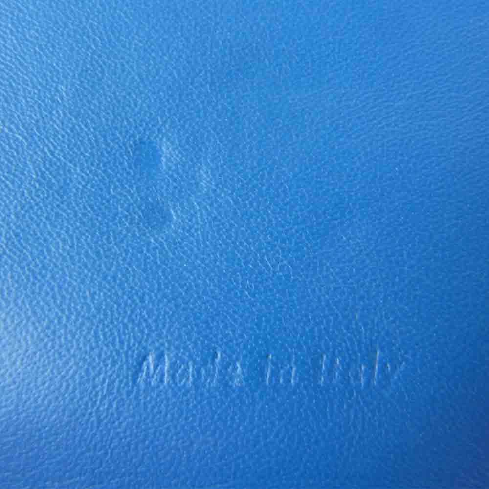 CELINE セリーヌ ストラップラージ マルチファンクション 財布 手帳型 オフホワイト系 ネイビー系【中古】