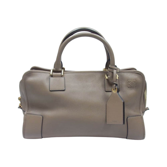 LOEWE ロエベ 471712 アマソナ 36 レザー ハンドバッグ ブラウン系【中古】
