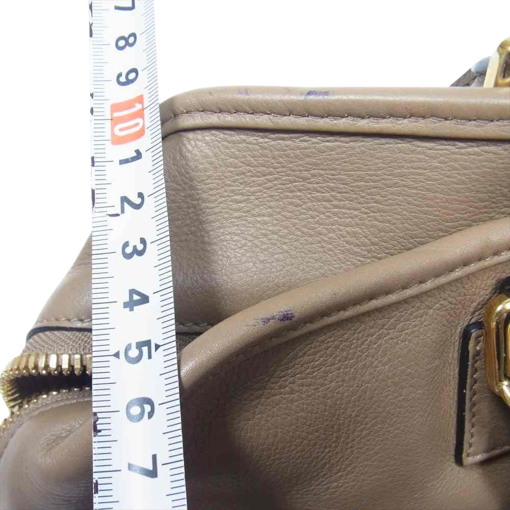 LOEWE ロエベ 471712 アマソナ 36 レザー ハンドバッグ ブラウン系【中古】