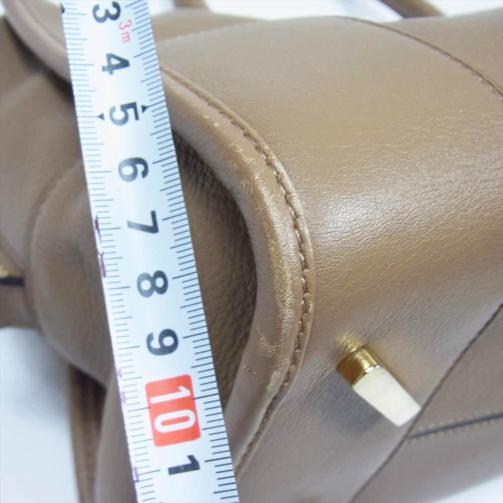 LOEWE ロエベ 471712 アマソナ 36 レザー ハンドバッグ ブラウン系【中古】
