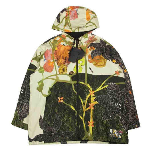 PRADA プラダ P623F S162 1MJF 国内正規品 FAILLE FLOREAL シルク100％ フローラル フーデッドジャケット 44【新古品】【未使用】【中古】