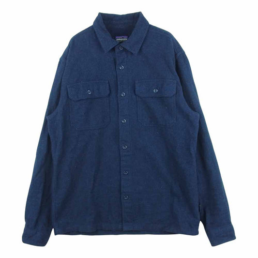patagonia パタゴニア 18AW 53947 L/S Insulated Fjord Flannel Shirt フィヨルド フランネル 長袖 シャツ ネイビー系 S【中古】