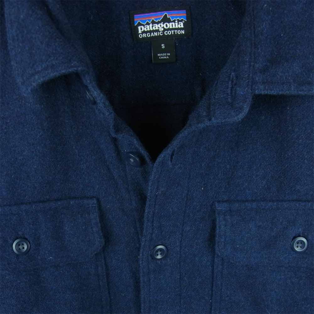 patagonia パタゴニア 18AW 53947 L/S Insulated Fjord Flannel Shirt フィヨルド フランネル 長袖 シャツ ネイビー系 S【中古】