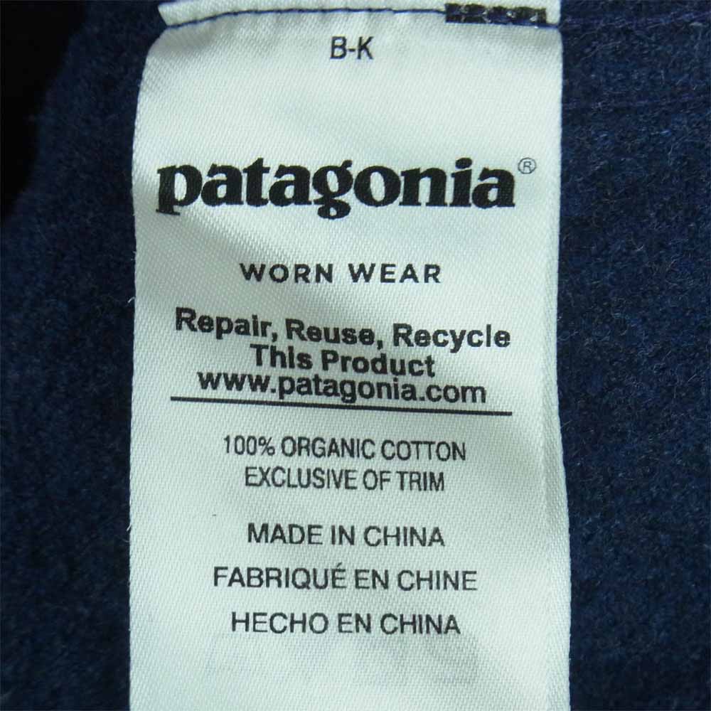 patagonia パタゴニア 18AW 53947 L/S Insulated Fjord Flannel Shirt フィヨルド フランネル 長袖 シャツ ネイビー系 S【中古】