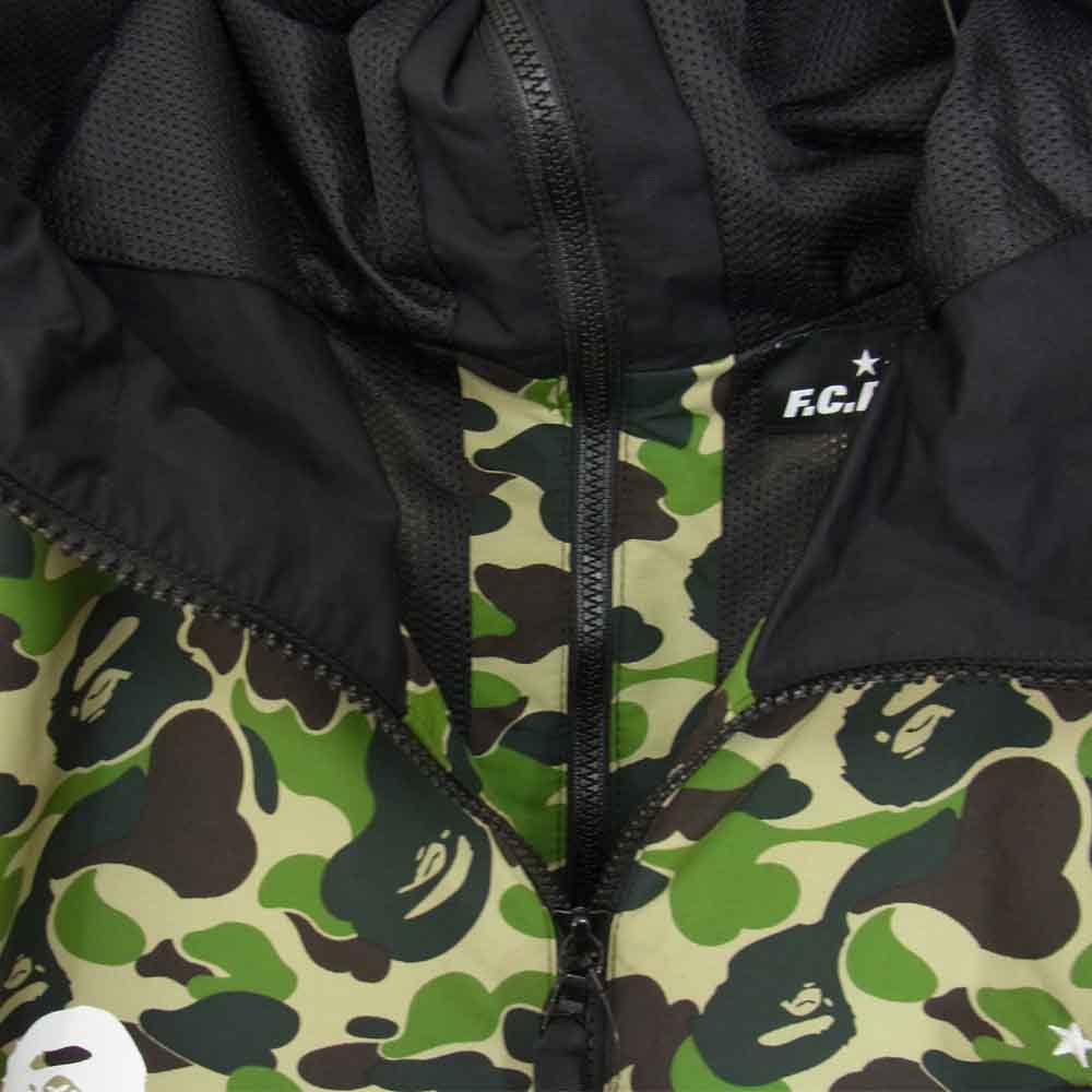 F.C.R.B. エフシーアールビー 19SS FCRB-190104 × A BATHING APE BAPE アベイシングエイプ ベイプ SEPARATE PRACTICE JACKET エイプカモ 総柄 セパレート ナイロン ジャケット カモ柄 カーキ系 XL【新古品】【未使用】【中古】