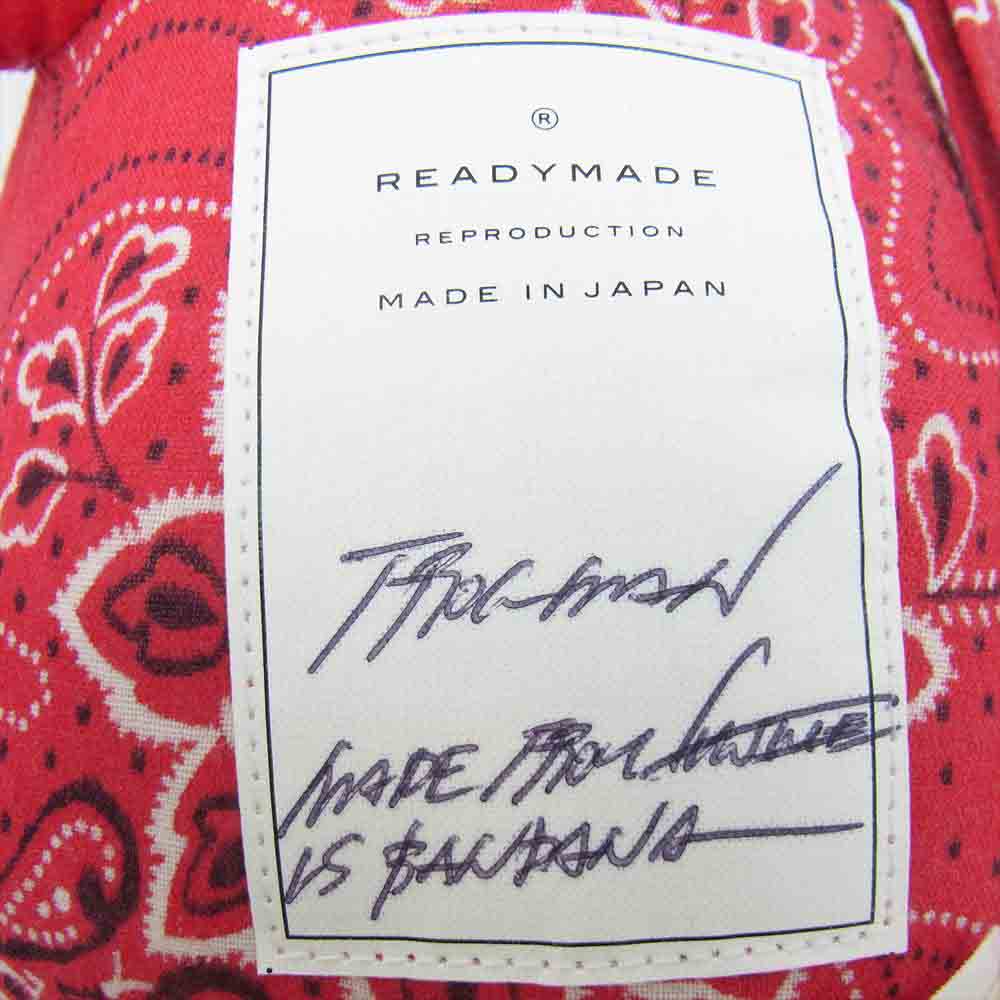 READY MADE レディメイド RE-CO-RE-00-00-17 FROG MAN フロッグマン バンダナ 再構築 ドール レッド系【美品】【中古】