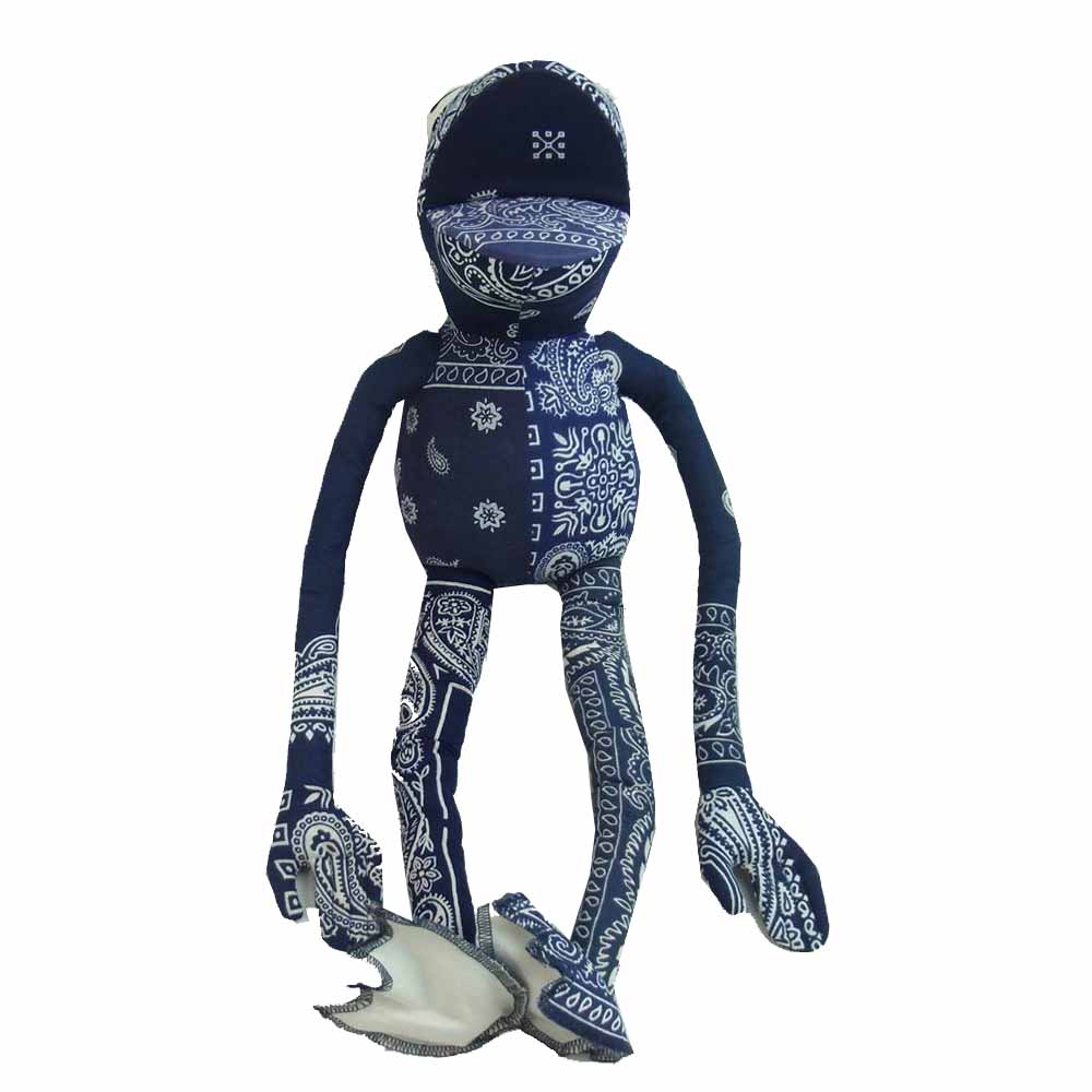 READY MADE レディメイド RE-CO-NV-00-00-17 FROG MAN フロッグマン バンダナ 再構築 ドール ブルー ネイビー系【美品】【中古】