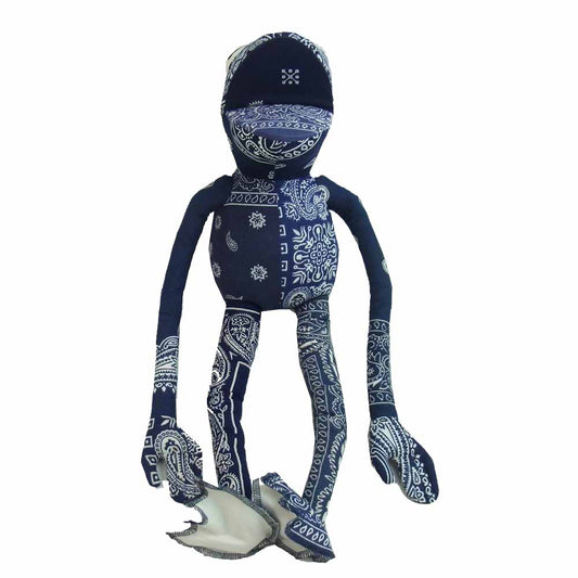READY MADE レディメイド RE-CO-NV-00-00-17 FROG MAN フロッグマン バンダナ 再構築 ドール ブルー ネイビー系【美品】【中古】