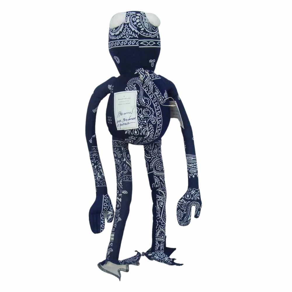 READY MADE レディメイド RE-CO-NV-00-00-17 FROG MAN フロッグマン バンダナ 再構築 ドール ブルー ネイビー系【美品】【中古】