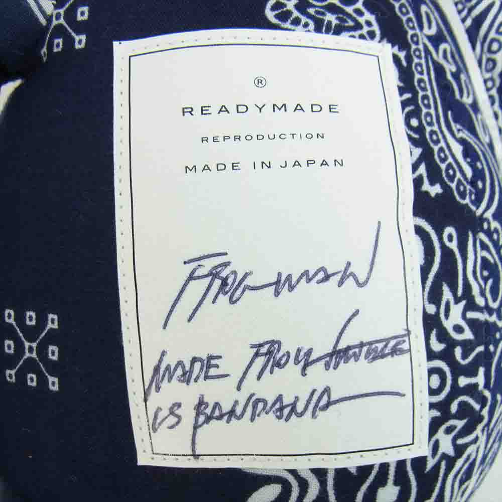 READY MADE レディメイド RE-CO-NV-00-00-17 FROG MAN フロッグマン バンダナ 再構築 ドール ブルー ネイビー系【美品】【中古】
