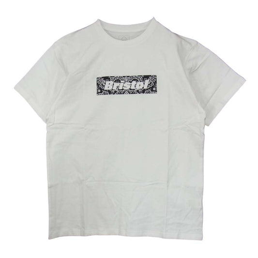 F.C.R.B. エフシーアールビー 21SS FCRB-210075 BANDANA BOX LOGO TEE バンダナ ボックス ロゴ Tシャツ ホワイト系 XL【新古品】【未使用】【中古】