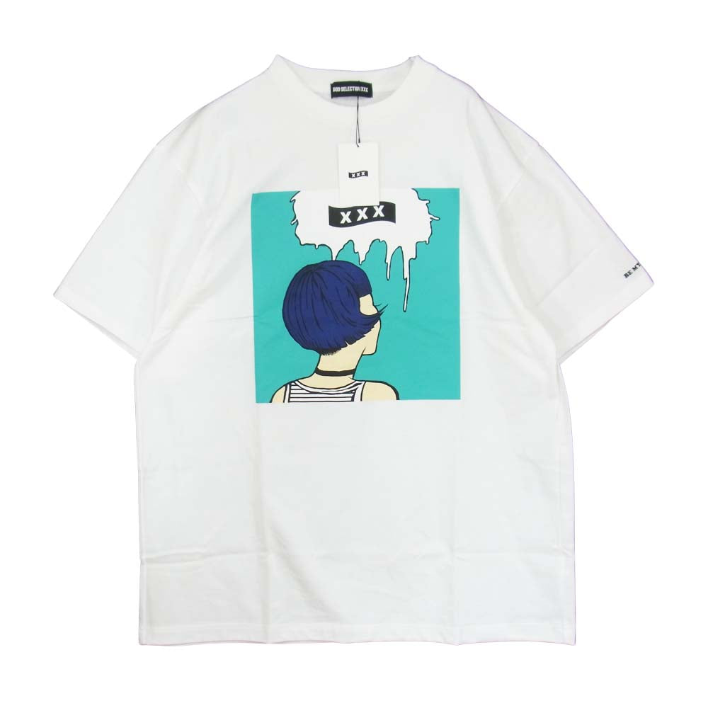 GOD SELECTION XXX ゴッドセレクション GX-S21-BMGST-02 Be My guest SEQUEL シークエル fragment design フラグメント グラフィック プリント Tシャツ ホワイト系 L【新古品】【未使用】【中古】