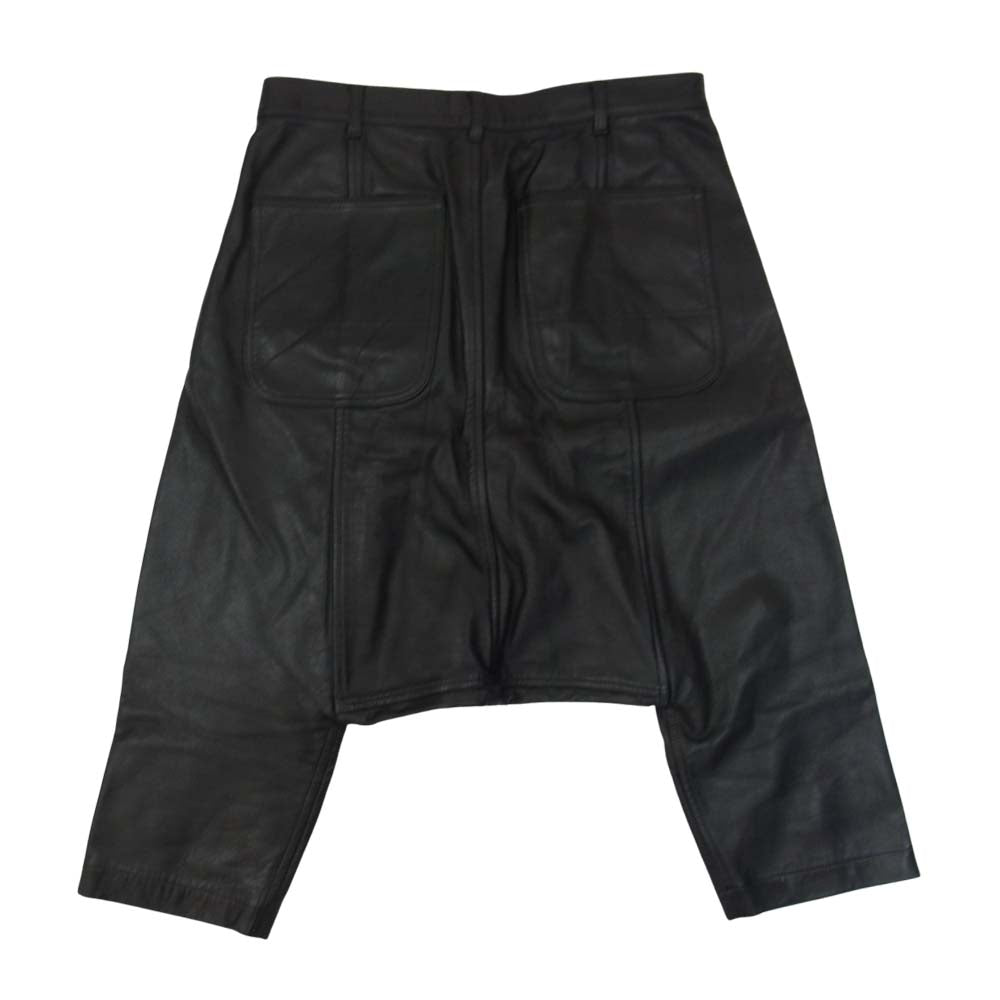 COMME des GARCONS コムデギャルソン HOMME PLUS オムプリュス 13AW PL-P062 カウスキン レザー サルエル パンツ ブラック系 L【美品】【中古】