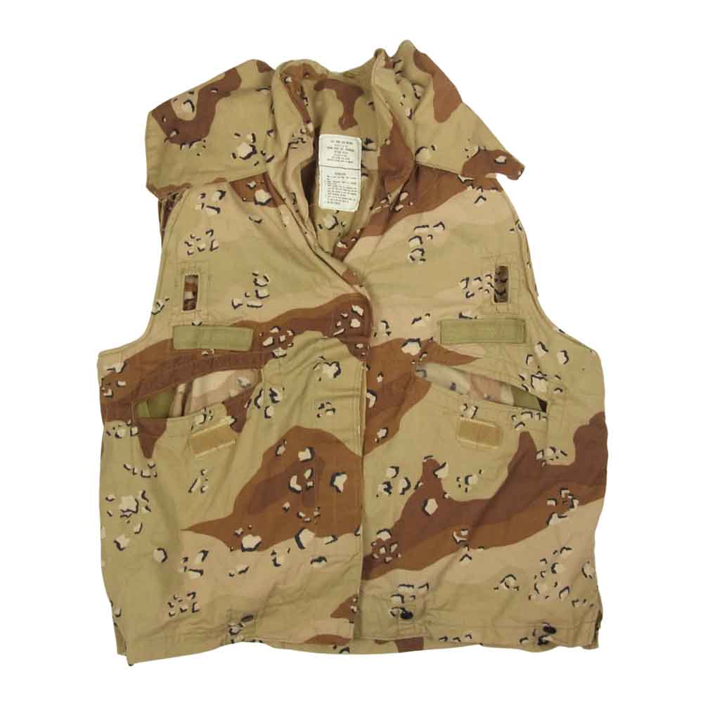アメリカ軍 米軍 COVER PASGT VEST ボディーアーマー ベスト カバー デザートカモ ライトブラウン系 S/M【中古】