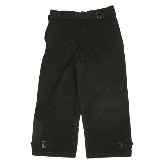 フランス軍 ヴィンテージ フランス軍　後染め モーターサイクルパンツ ブラック系【中古】