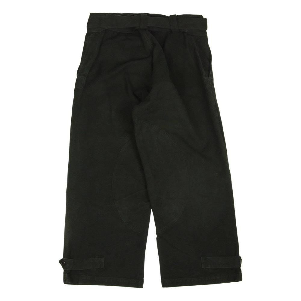 フランス軍 ヴィンテージ フランス軍　後染め モーターサイクルパンツ ブラック系【中古】