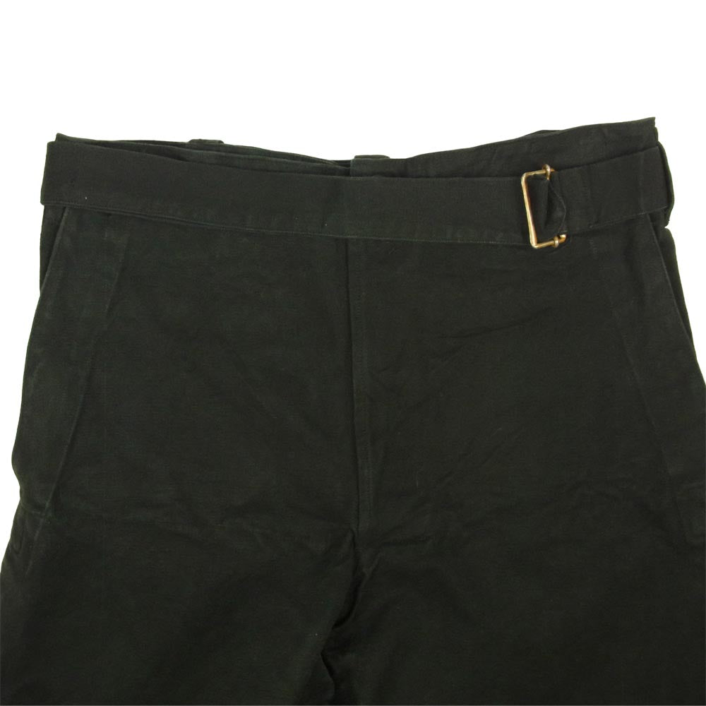 フランス軍 ヴィンテージ フランス軍　後染め モーターサイクルパンツ ブラック系【中古】