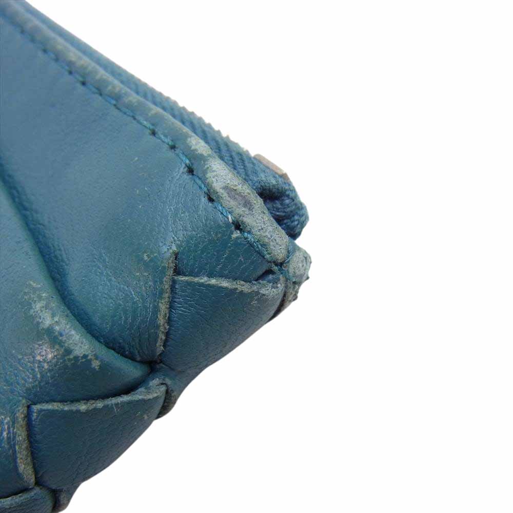 BOTTEGAVENETA ボッテガヴェネタ イントレチャート ジップ コインケース ブルー系【中古】