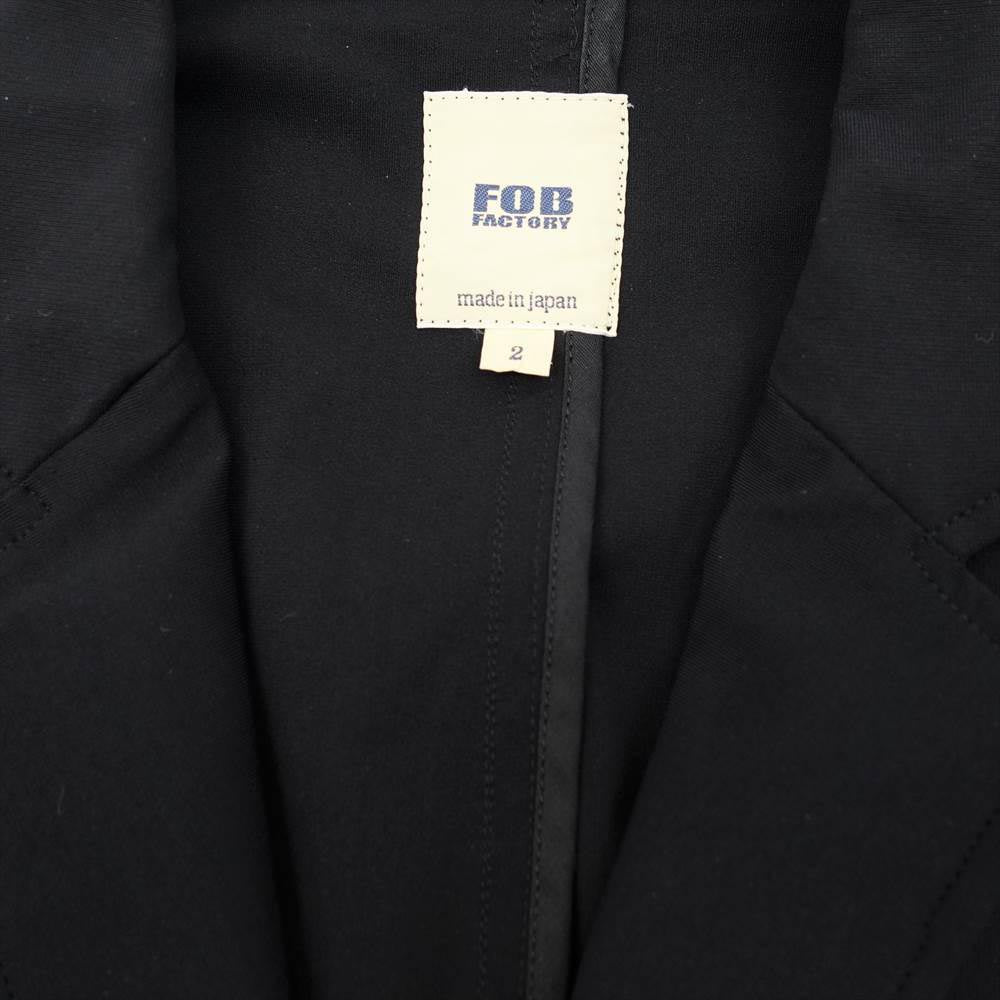 FOB FACTORY エフオービーファクトリー F2364 F0455 デパーチャー ストレッチ 3B テーラードジャケット リラックストラウザー セットアップ ブラック系 M【中古】