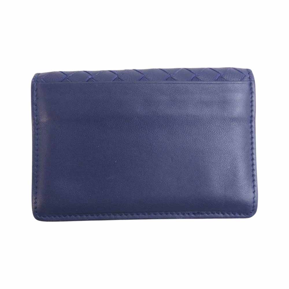 BOTTEGAVENETA ボッテガヴェネタ イントレチャート カードケース 名刺入れ パープル系【中古】