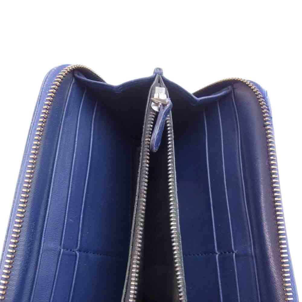 BOTTEGAVENETA ボッテガヴェネタ イントレチャート ラウンドジップ ロングウォレット 長財布 パープル系【中古】