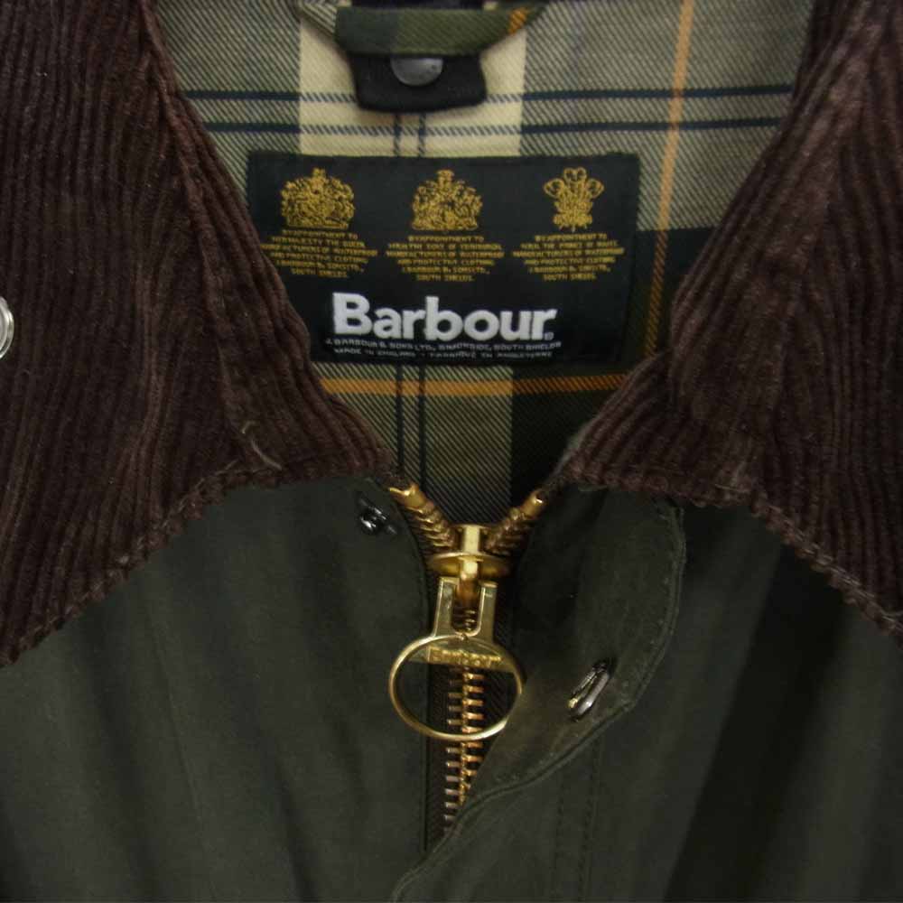 Barbour バブアー MWX0318 BEDALE SL ビデイル スリム オイルド ジャケット カーキ系 40【中古】