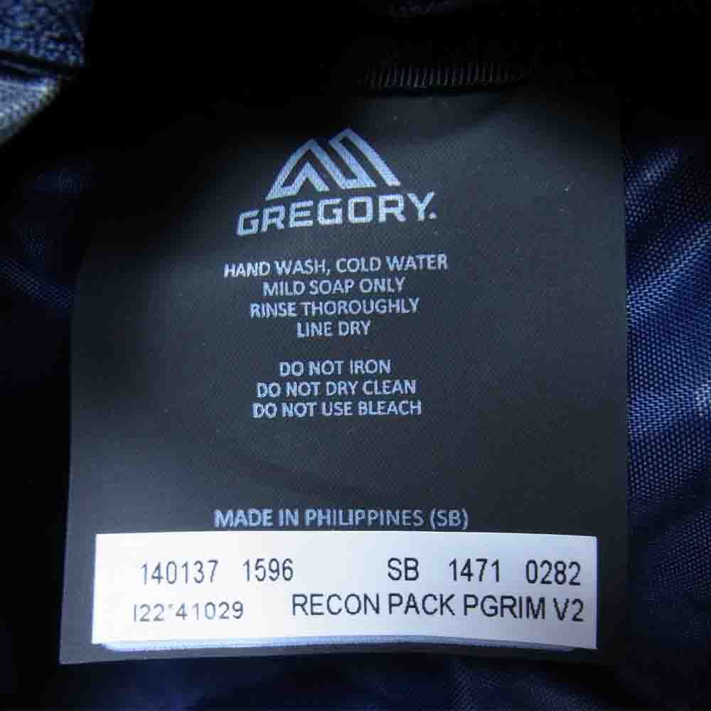 GREGORY グレゴリー × Pilgrim Surf+Supply ピルグリム spear recon pack スピアー リーコン パック リュック ブラック系【美品】【中古】
