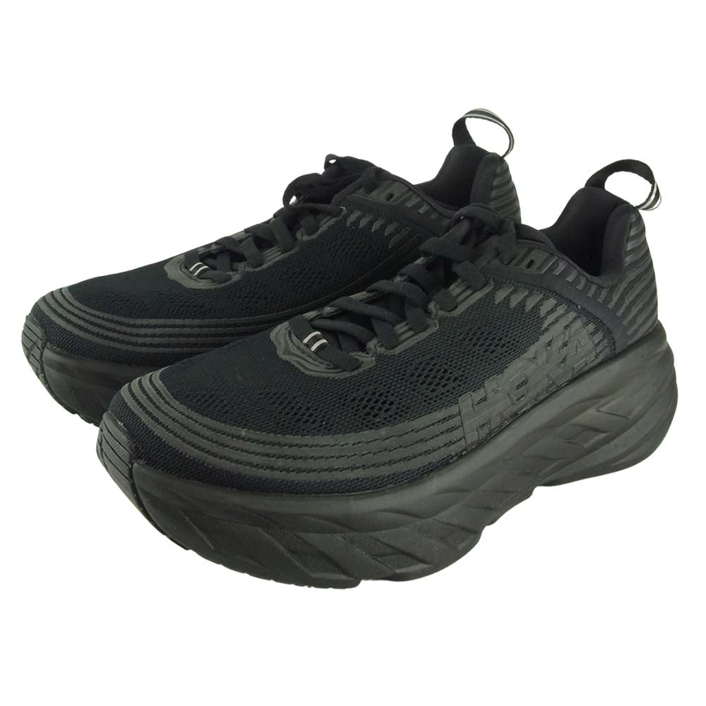 HOKA ONE ONE ホカ オネオネ F27219D W BONDI 6 ボンダイ 6 スニーカー ブラック系 23.5【美品】【中古】
