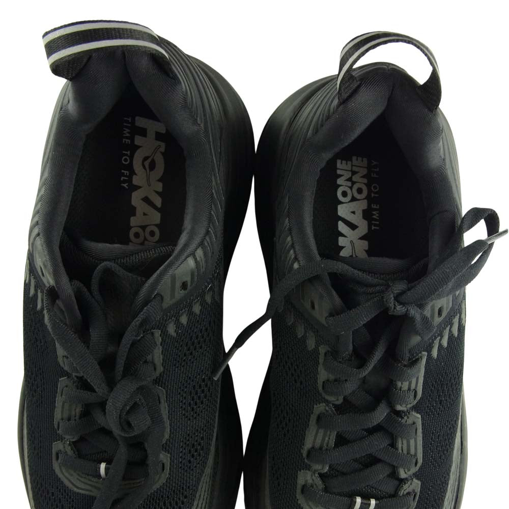 HOKA ONE ONE ホカ オネオネ F27219D W BONDI 6 ボンダイ 6 スニーカー ブラック系 23.5【美品】【中古】