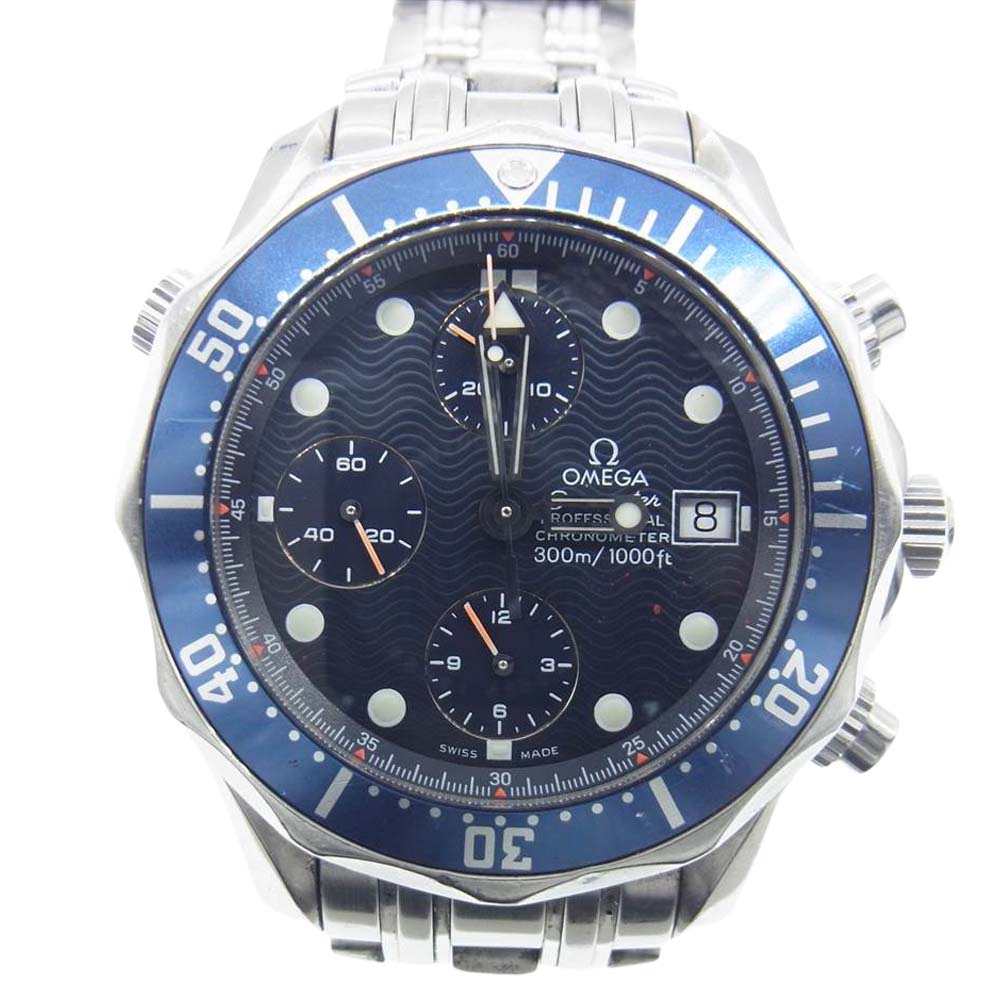 OMEGA オメガ 50030356 SEAMASTER PROFESSIONAL 300m シーマスター プロフェッショナル クロノグラフ 2298.80 チタン ダイバーズウォッチ 腕時計 シルバー系【中古】