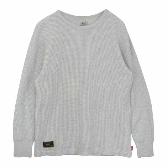 WTAPS ダブルタップス 151ATDT-CSM22 WAFFLE L/S TEE ワッフル サーマル 長袖 カットソー グレー系 S【中古】