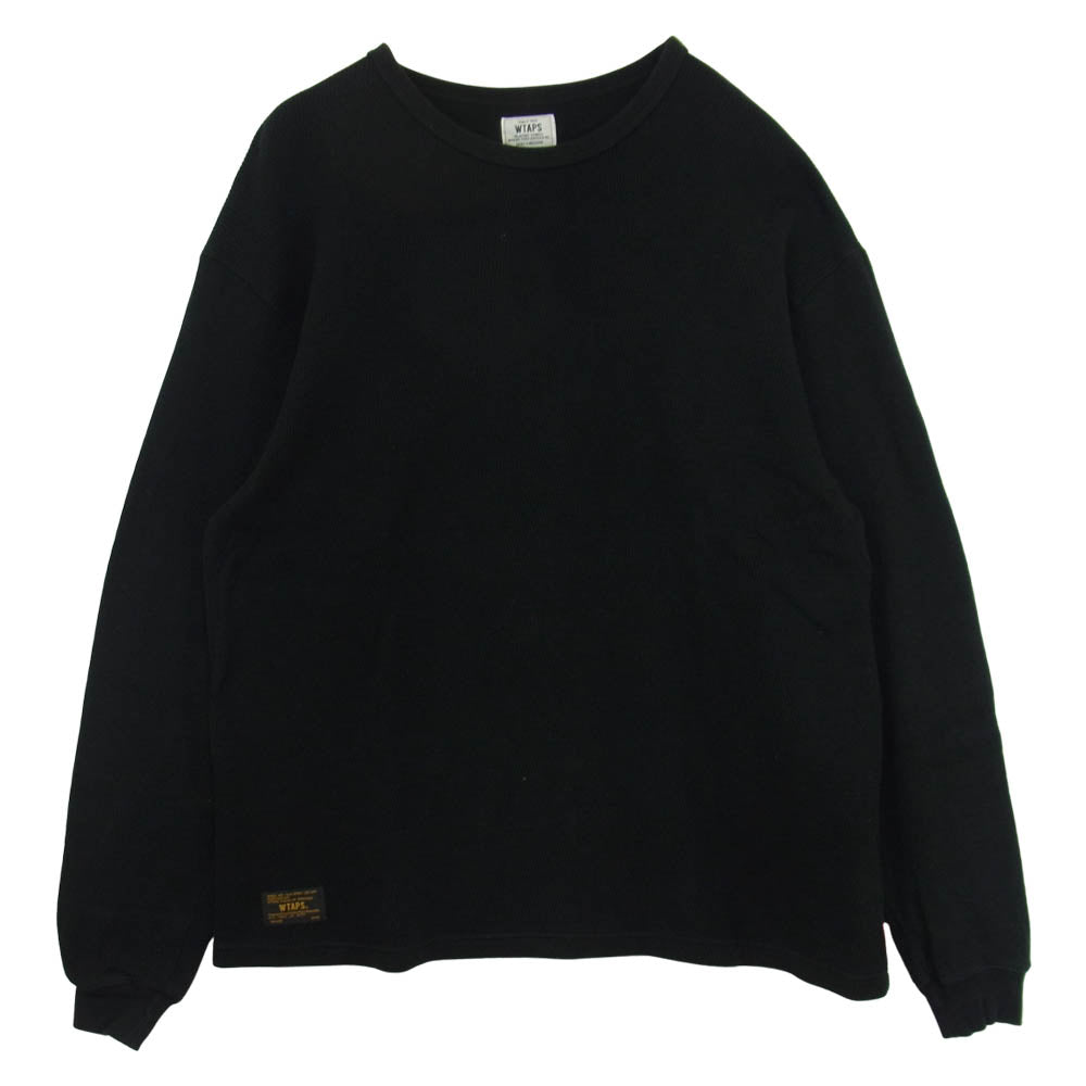 WTAPS ダブルタップス 172ATDT-CSM17 WAFFLE L/S ワッフル サーマル 長袖 カットソー ブラック系 M【中古】