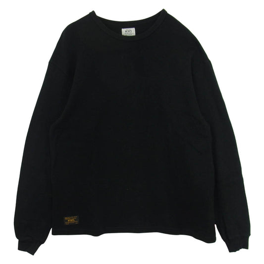 WTAPS ダブルタップス 172ATDT-CSM17 WAFFLE L/S ワッフル サーマル 長袖 カットソー ブラック系 M【中古】