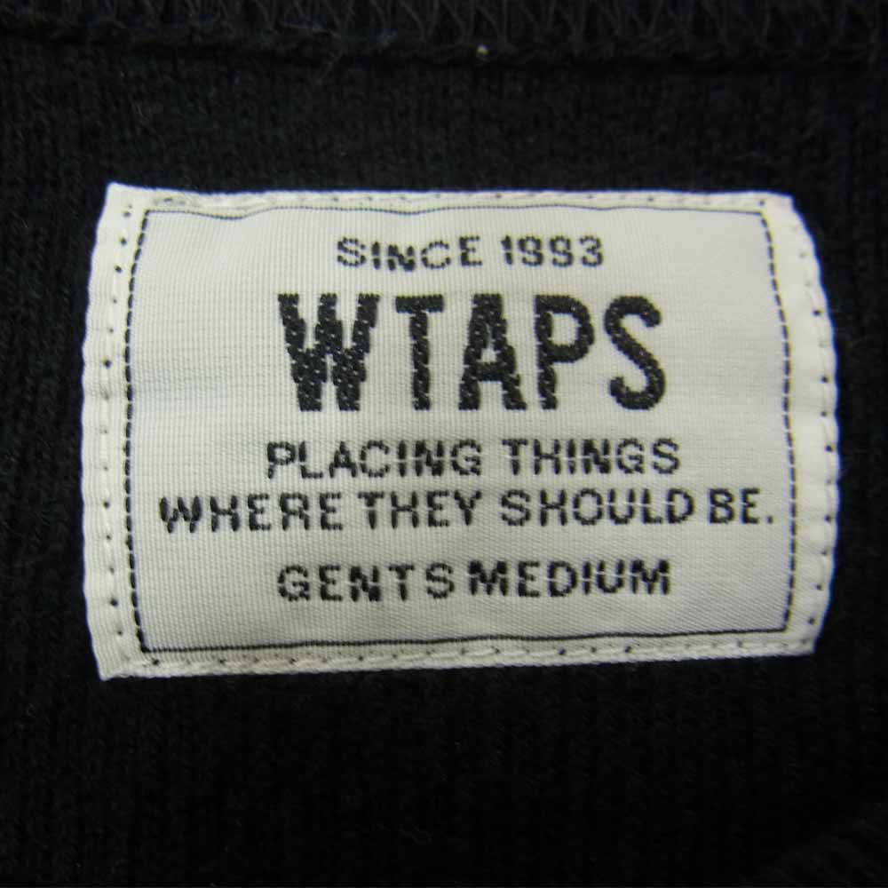 WTAPS ダブルタップス 172ATDT-CSM17 WAFFLE L/S ワッフル サーマル 長袖 カットソー ブラック系 M【中古】