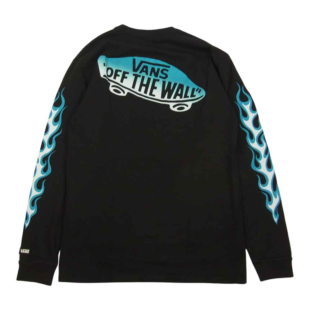 WTAPS ダブルタップス × VANS バンズ BLUE FRAME L/S ブルー フレイム プリント 長袖 Tシャツ ブラック系 3【中古】