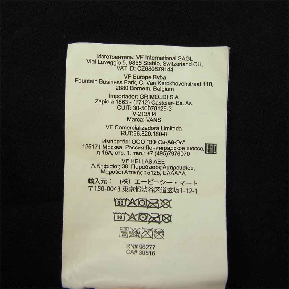 WTAPS ダブルタップス × VANS バンズ BLUE FRAME L/S ブルー フレイム プリント 長袖 Tシャツ ブラック系 3【中古】