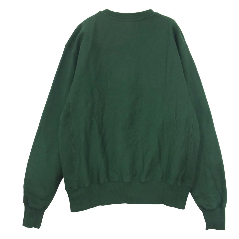 モマ × Champion チャンピオン リバースウィーブ スウェット トレーナー  グリーン系 M【中古】