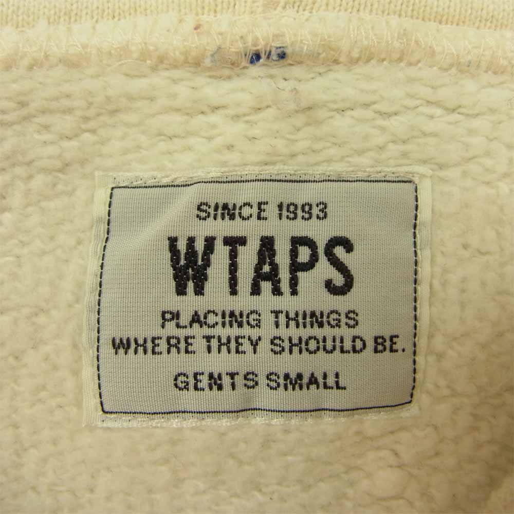 WTAPS ダブルタップス 142ATDT-CSM10 Youthful Dayz Design Hoody Sweater ユースフルデイズ ロゴワッペン デザイン フーディ― プルオーバー パーカー オフホワイト系 S【中古】