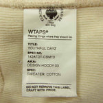 WTAPS ダブルタップス 142ATDT-CSM10 Youthful Dayz Design Hoody Sweater ユースフルデイズ ロゴワッペン デザイン フーディ― プルオーバー パーカー オフホワイト系 S【中古】