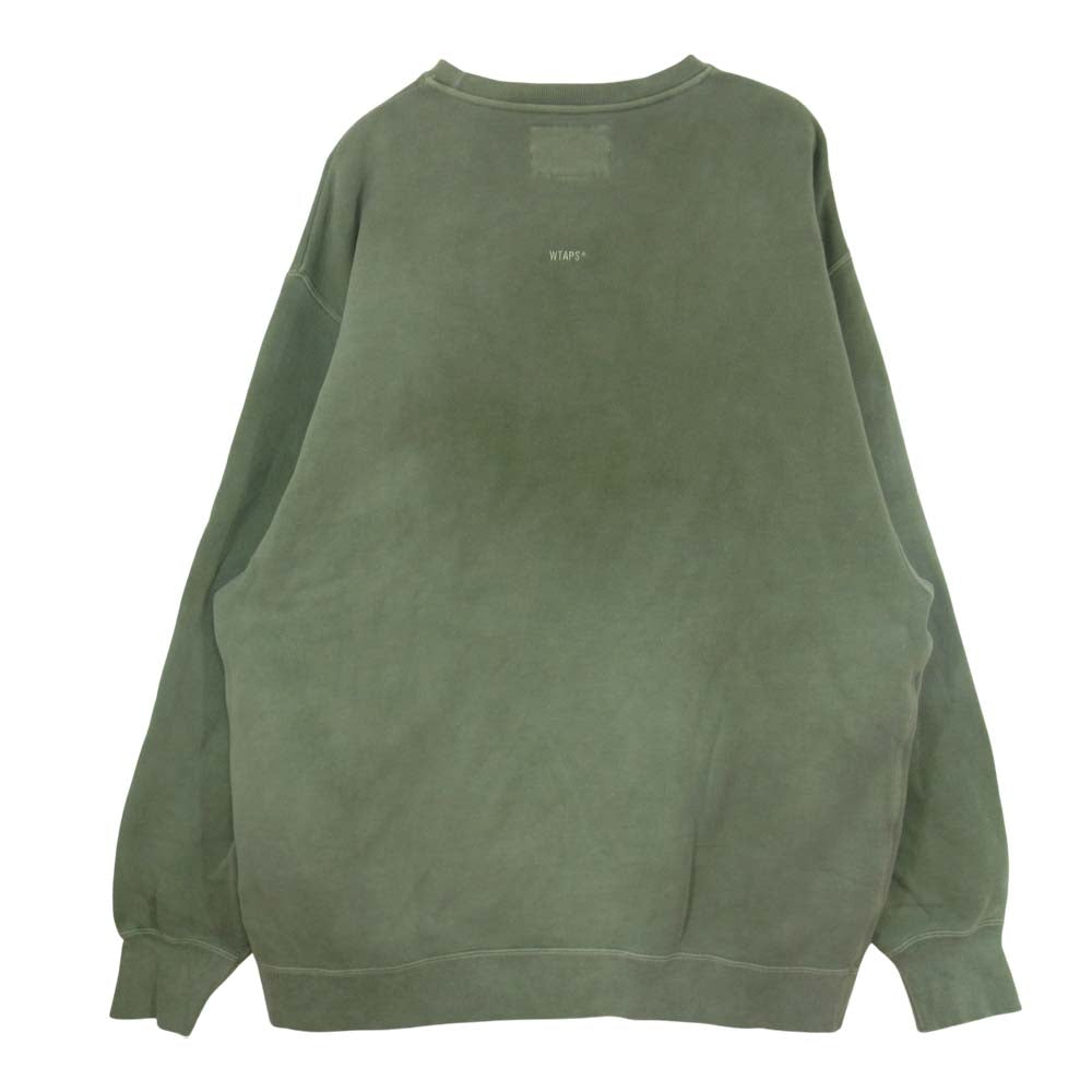 WTAPS ダブルタップス 212ATDT-CSM04 BLANK CREW NECK ブランク クルーネック トレーナー スウェット モスグリーン系 2【中古】