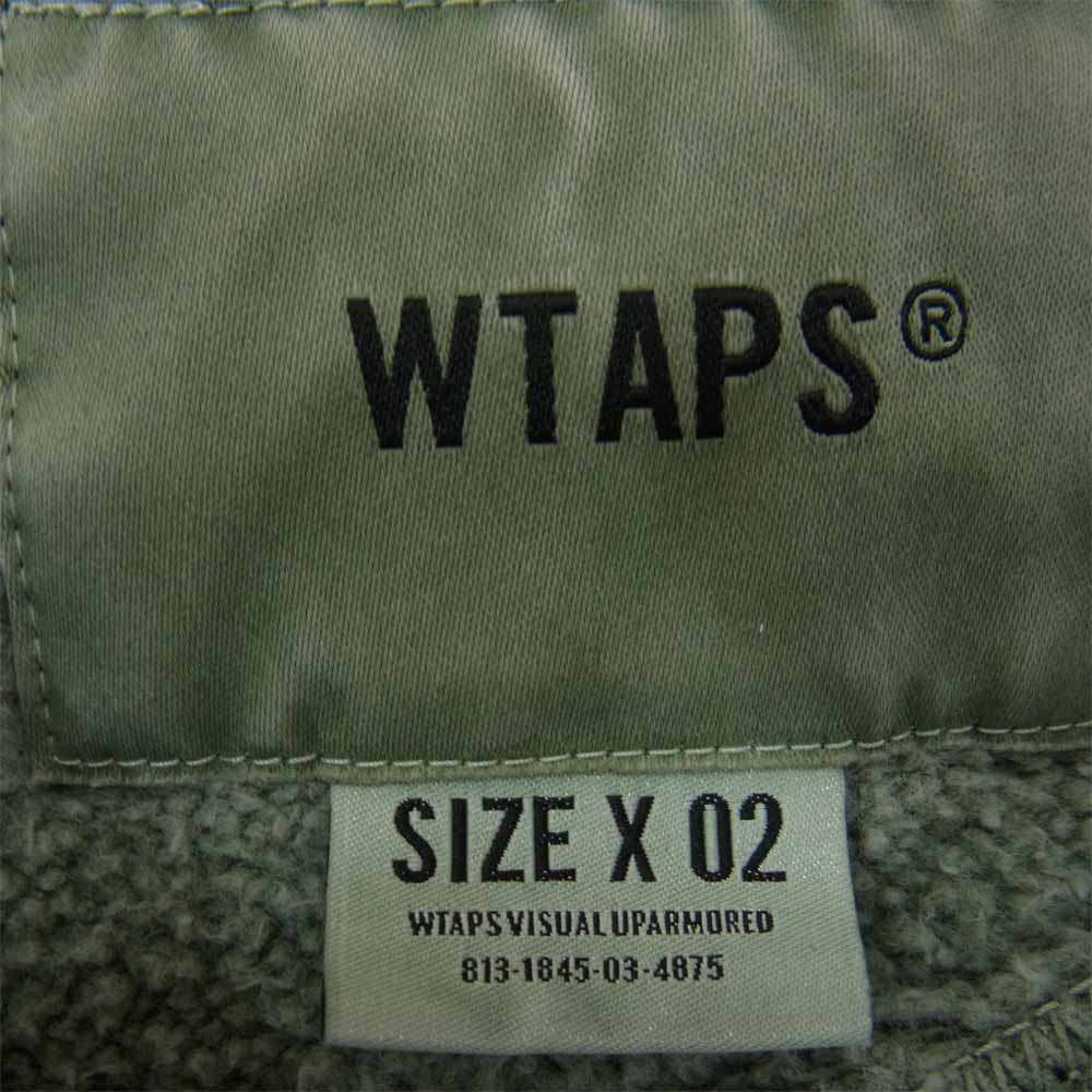 WTAPS ダブルタップス 212ATDT-CSM04 BLANK CREW NECK ブランク クルーネック トレーナー スウェット モスグリーン系 2【中古】