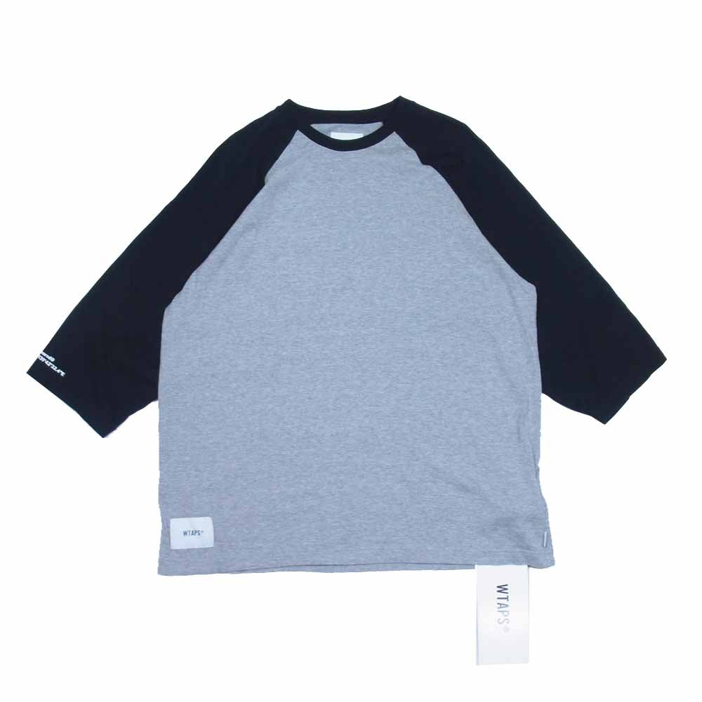 WTAPS ダブルタップス 211ATDT-CSM30 IAN RAGLAN COTTON ラグラン カットソー ブラック系 L【美品】【中古】