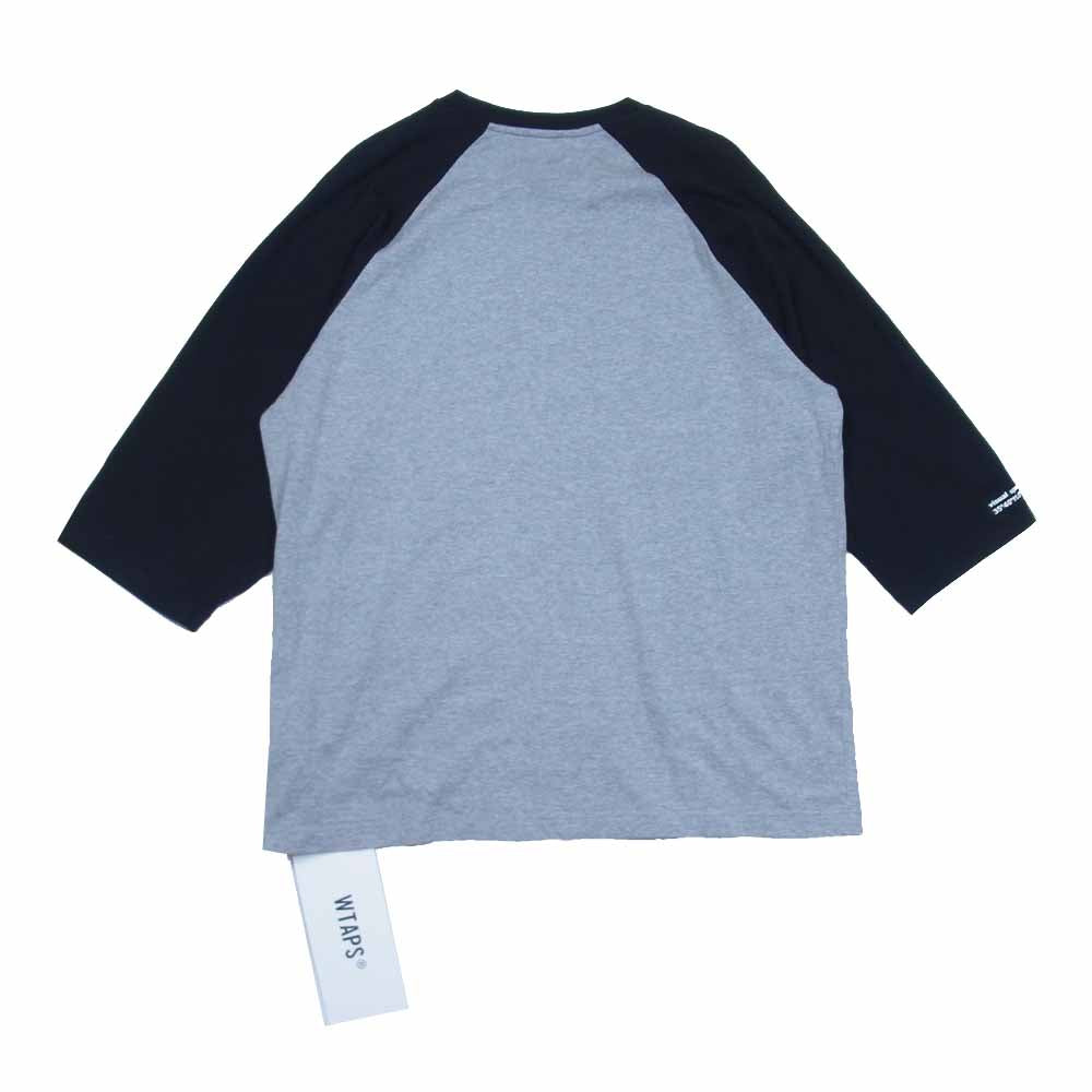 WTAPS ダブルタップス 211ATDT-CSM30 IAN RAGLAN COTTON ラグラン カットソー ブラック系 L【美品】【中古】