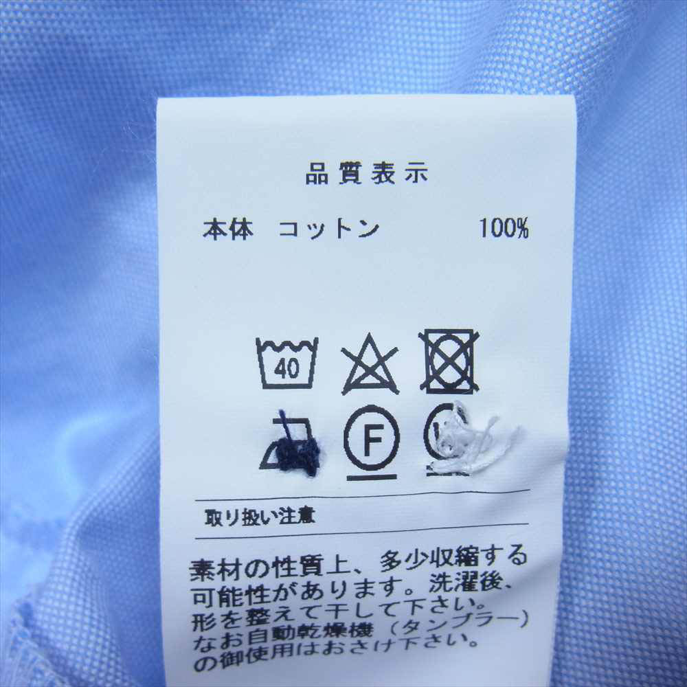 DESCENDANT ディセンダント FULL SIZE B.D SS SHIRT ボタンダウン 半袖 シャツ ライトブルー系 M【美品】【中古】