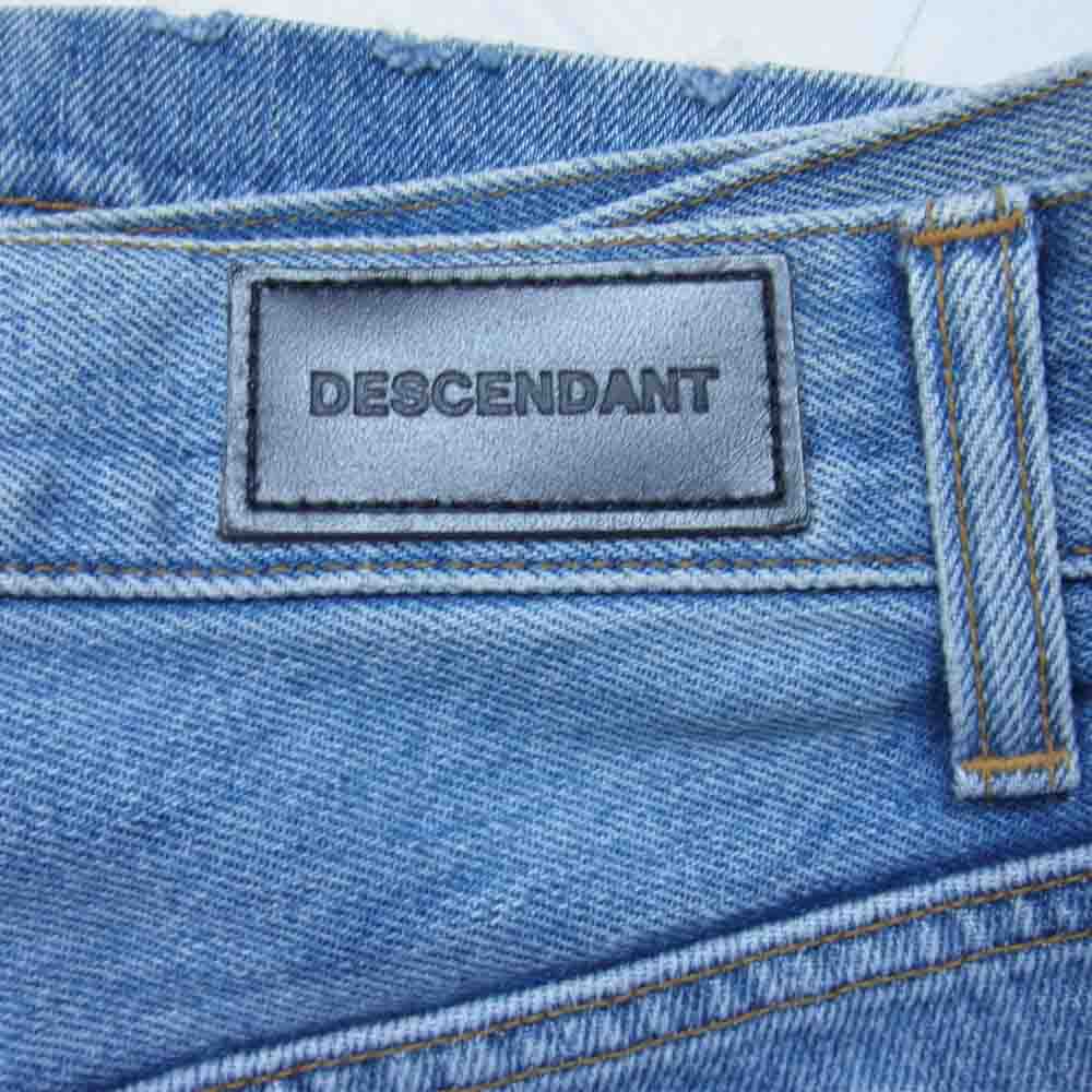 DESCENDANT ディセンダント 191WVDS-PTM07 HAMPTON DENIM SHORT 加工 デニム ショーツ インディゴブルー系 L【美品】【中古】