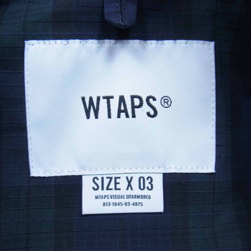 WTAPS ダブルタップス 211GWDT-SHM01 WCPO LS RIPSTOP COOL MAX チェック シャツ グリーン系 L【美品】【中古】