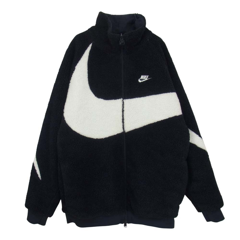 NIKE ナイキ BQ6546-410 BIG SWOOSH BOA JACKET ビッグ スウォッシュ ボア フリース リバーシブル ジャケット ネイビー系 M【中古】