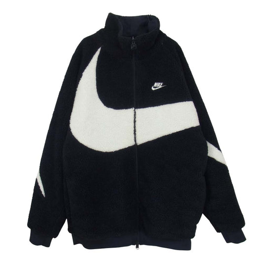 NIKE ナイキ BQ6546-410 BIG SWOOSH BOA JACKET ビッグ スウォッシュ ボア フリース リバーシブル ジャケット ネイビー系 M【中古】
