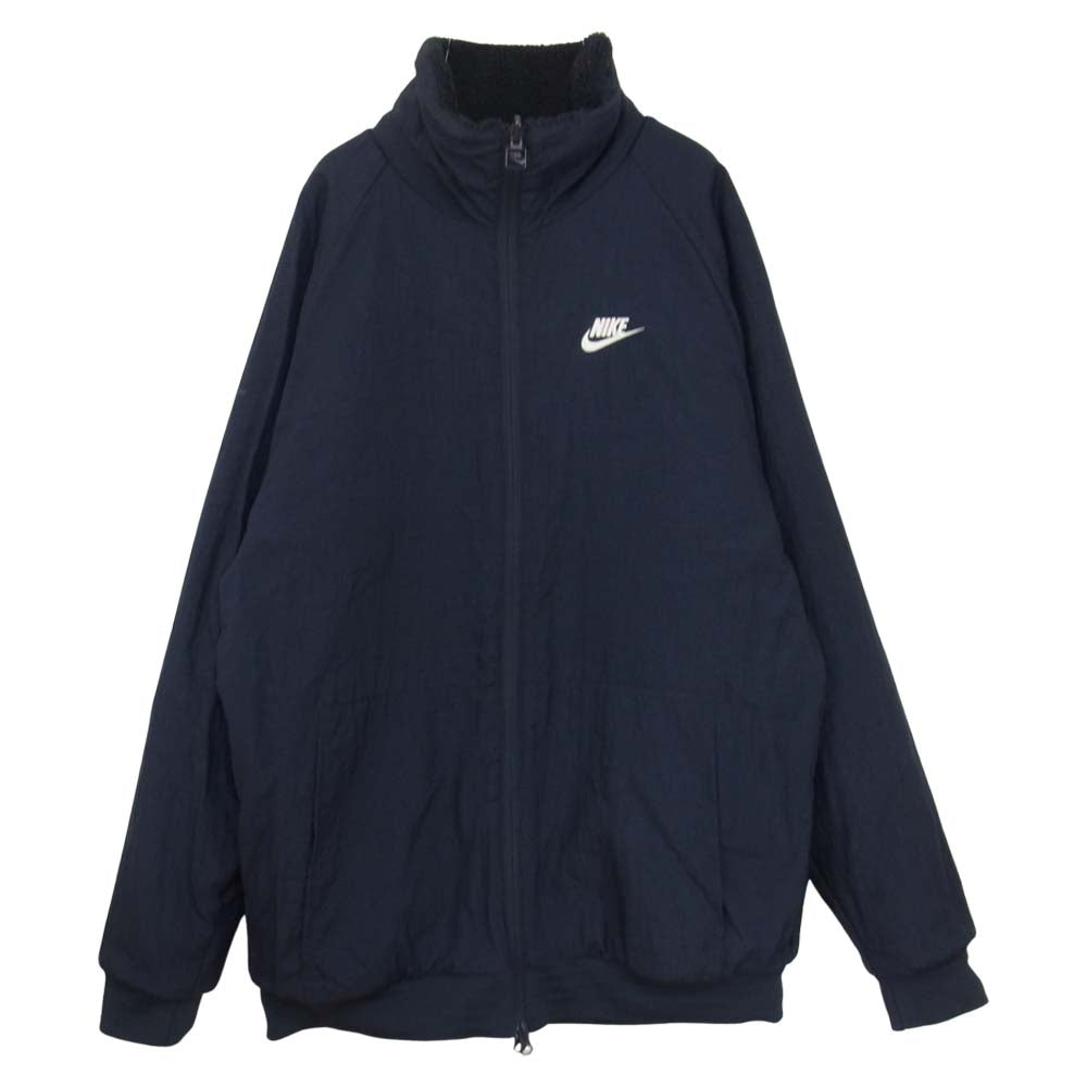 NIKE ナイキ BQ6546-410 BIG SWOOSH BOA JACKET ビッグ スウォッシュ ボア フリース リバーシブル ジャケット ネイビー系 M【中古】